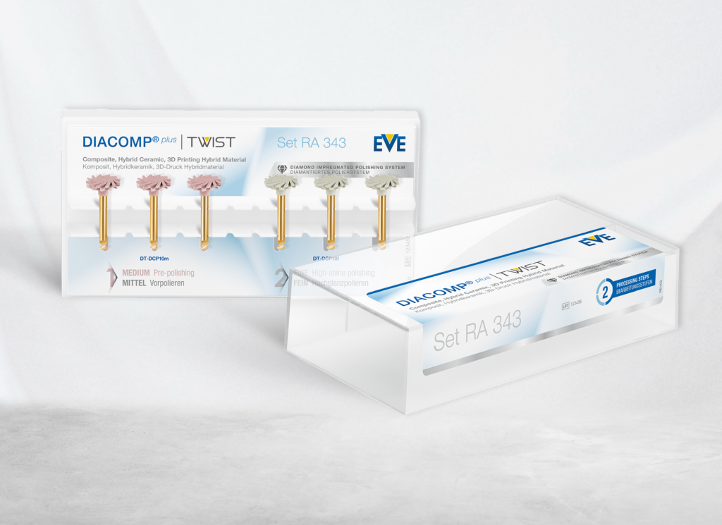 thumbnail image 2 of Lot Of 10 EVE Dental Diacomp Ultra Diamond Polishers Composite DCU1 - 1 Step Polish 2 of 6