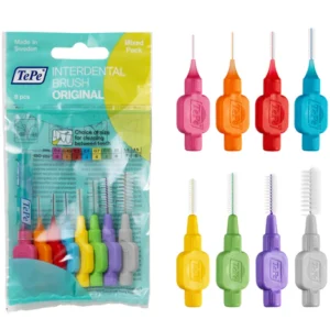 TEPE® ORIGINAL INTERDENTAL BRUSHES MIXED PACK - 0.4 TO 1.3 MM PACK 8 PCS