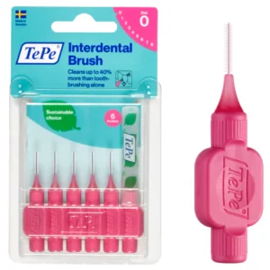 TEPE® INTERDENTAL BRUSHES ORIGINAL PINK - 0.4 MM PACK 6 PCS