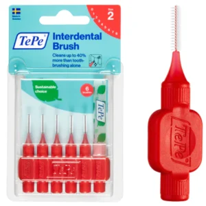 TEPE® INTERDENTAL BRUSHES ORIGINAL RED - 0.5 MM PACK 6 PCS