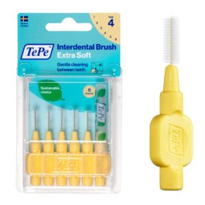 TEPE® INTERDENTAL BRUSHES EXTRA SOFT YELLOW - 0.7 MM PACK 6 PCS